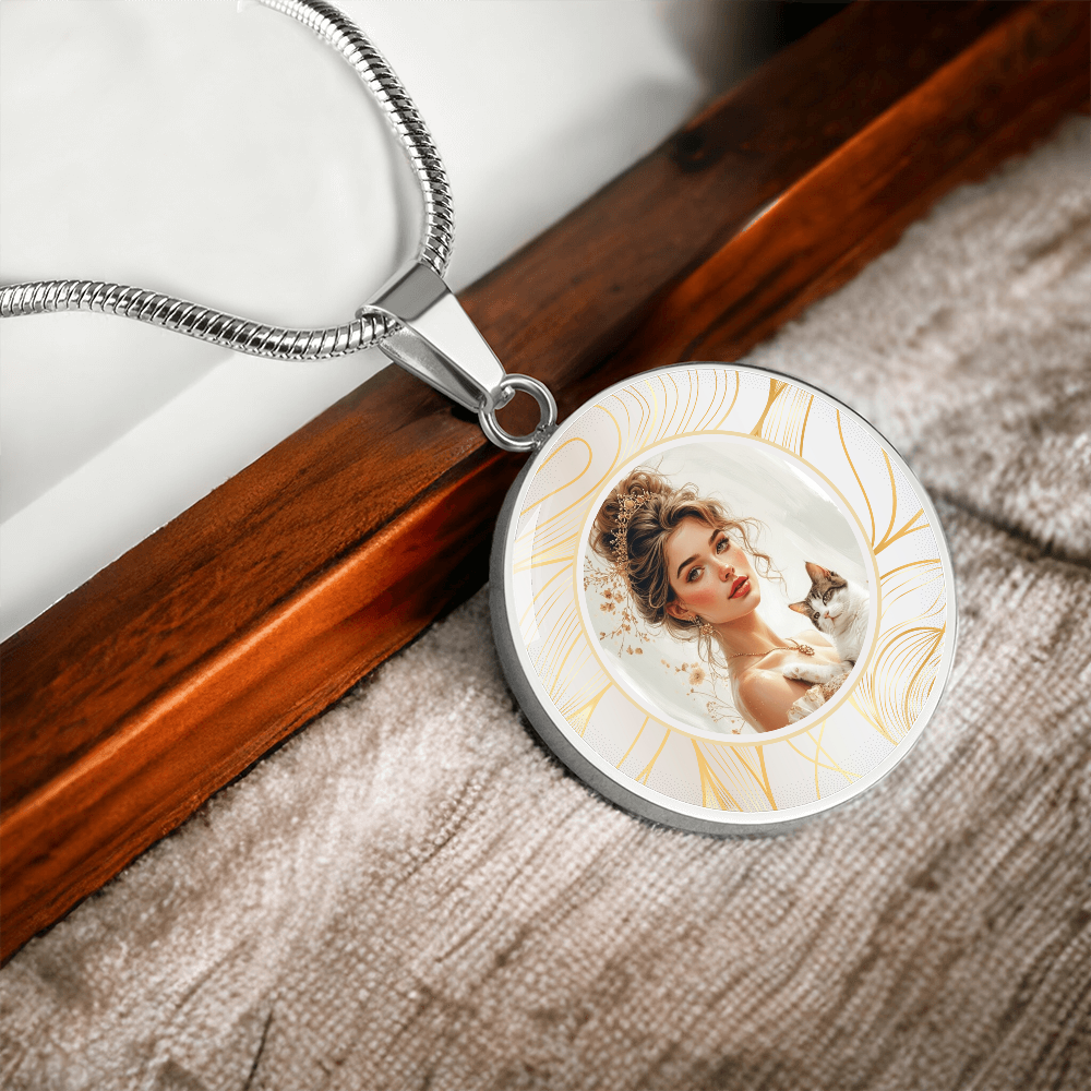 Beautiful Cat Lady Pendant Necklace