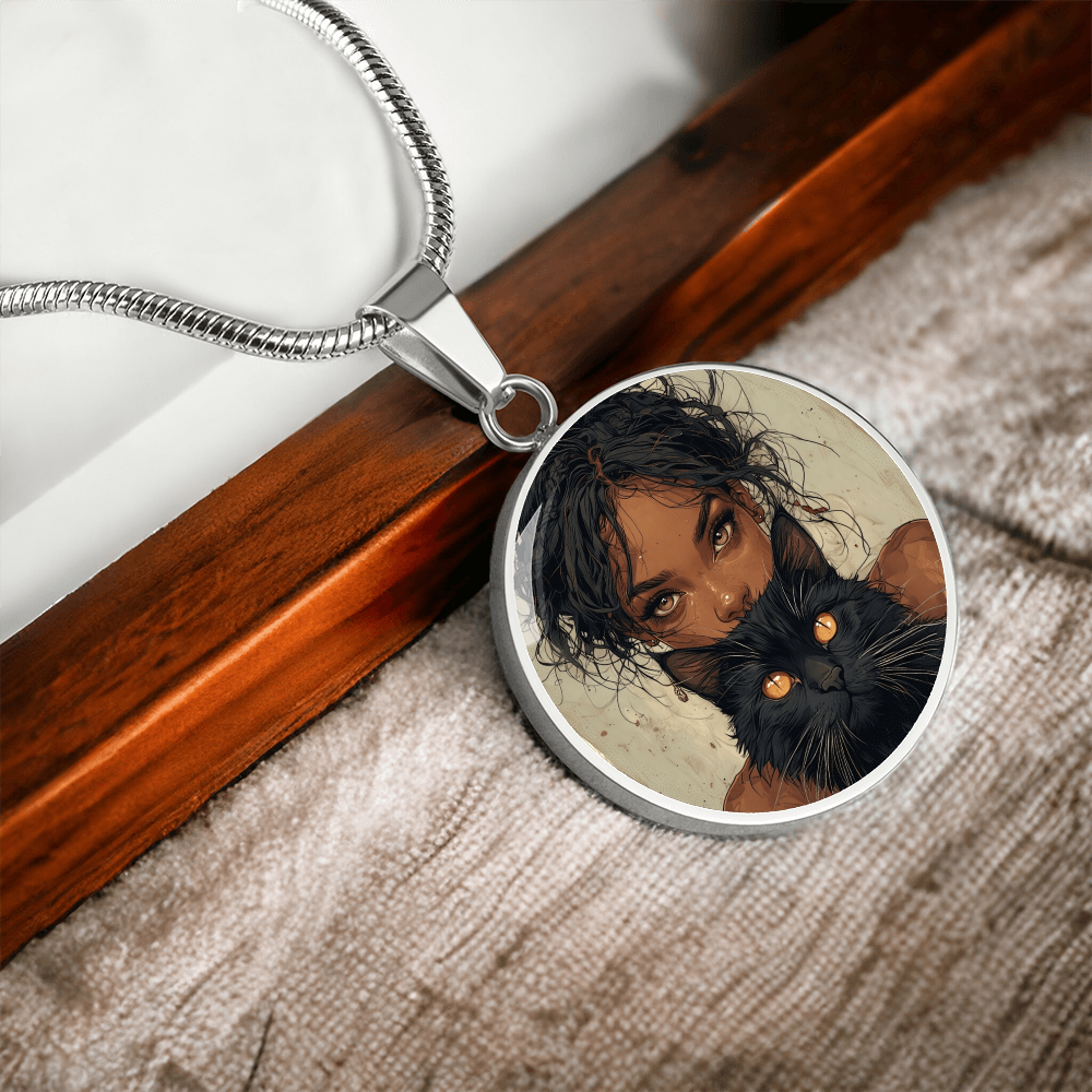 Beautiful Cat Lady Pendant Necklace