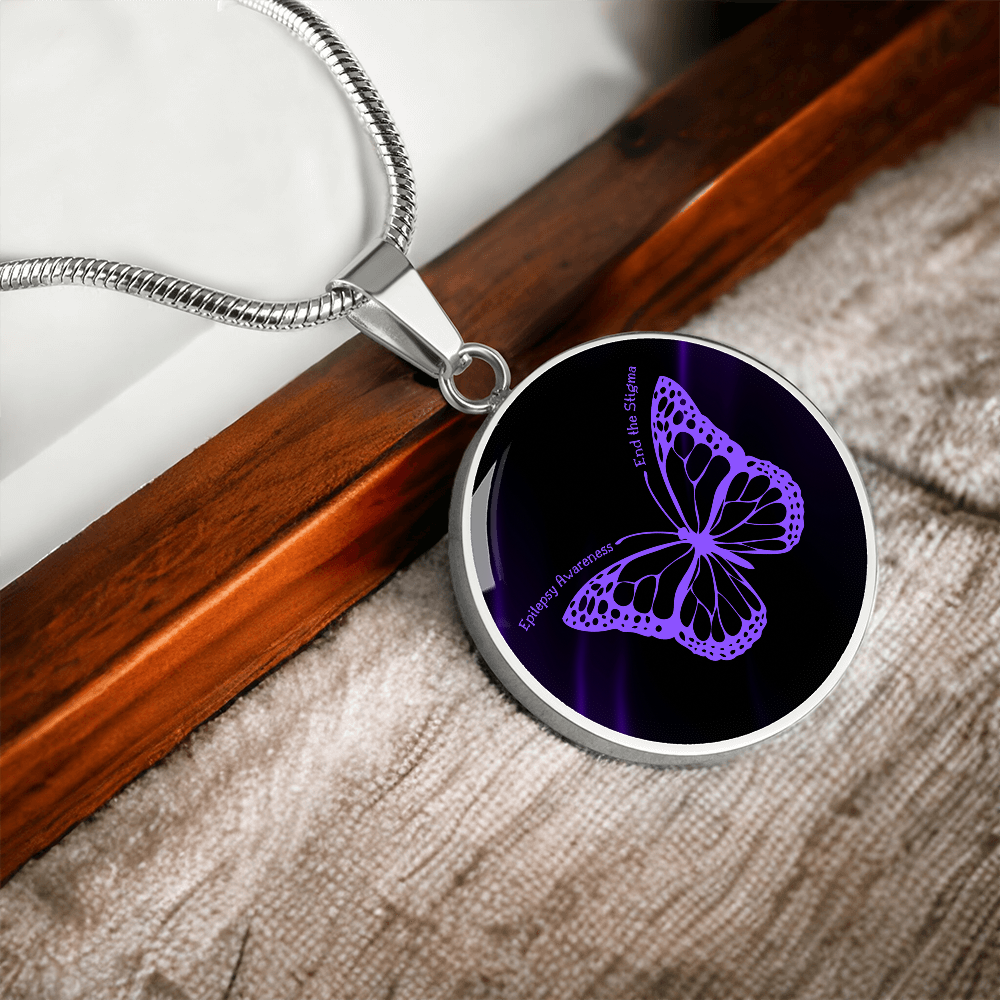 Epilepsy Butterfly Necklace ShineOn Fulfillment