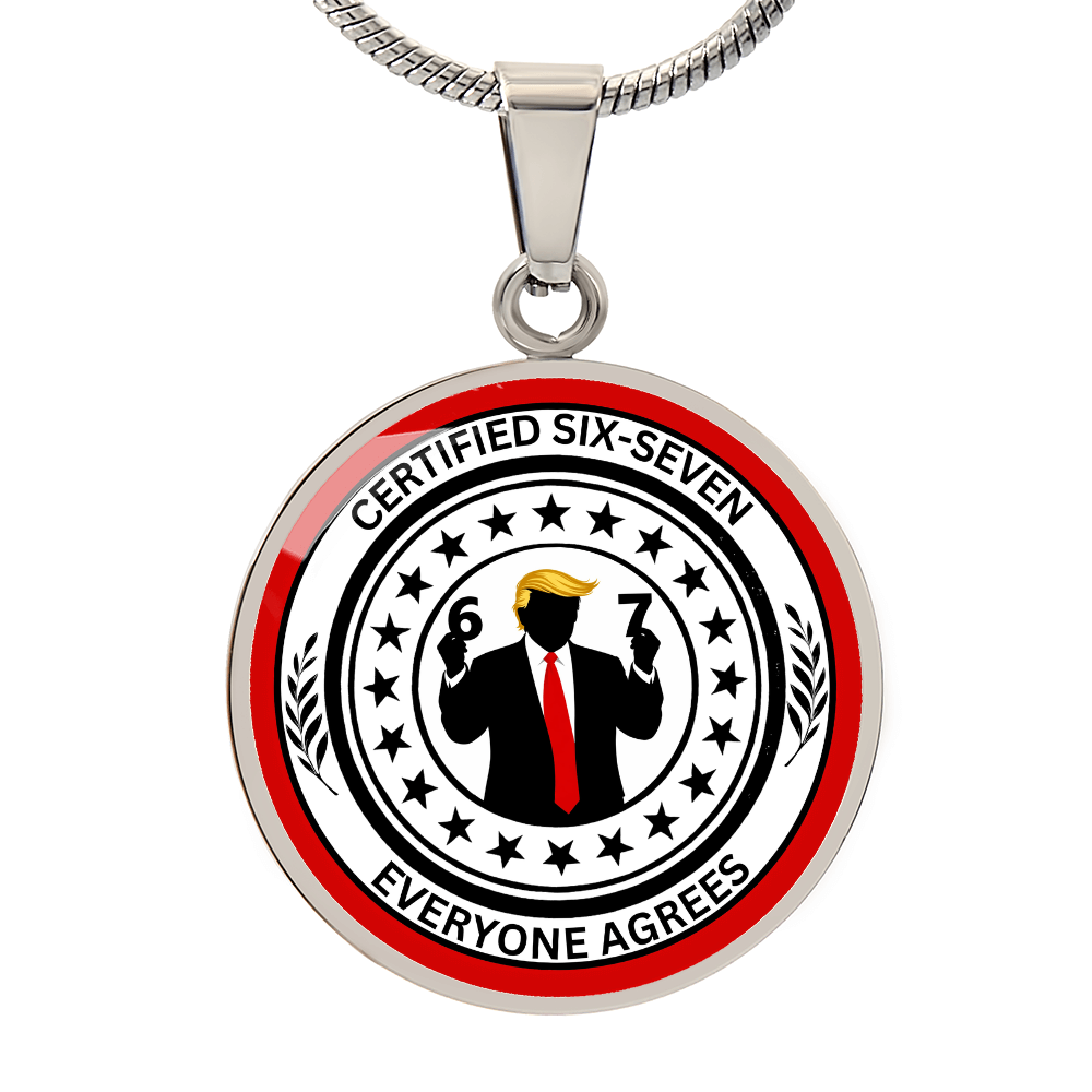 Six Seven Circle Necklace – Political Parody Statement Jewelry