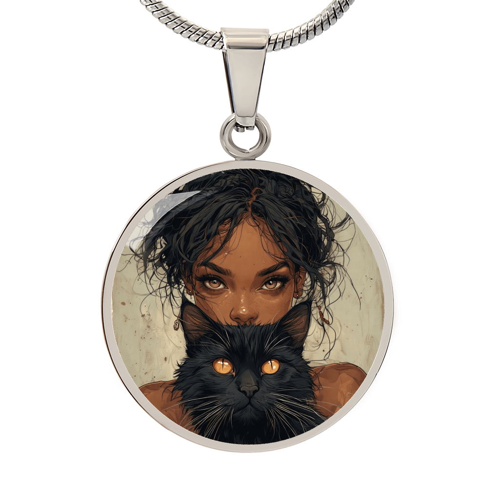 Beautiful Cat Lady Pendant Necklace