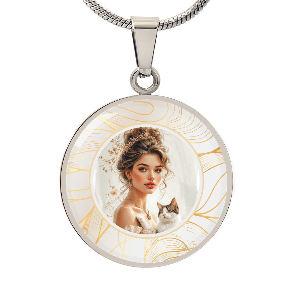 Beautiful Cat Lady Pendant Necklace