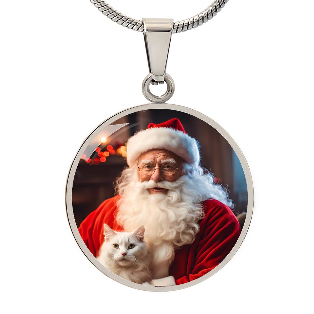 Santa Claus' Cat Necklace