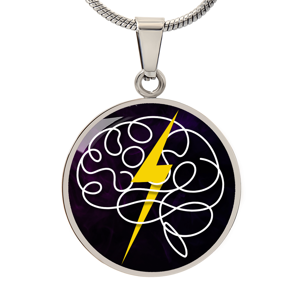 Electric Mind Brain Lightning Necklace