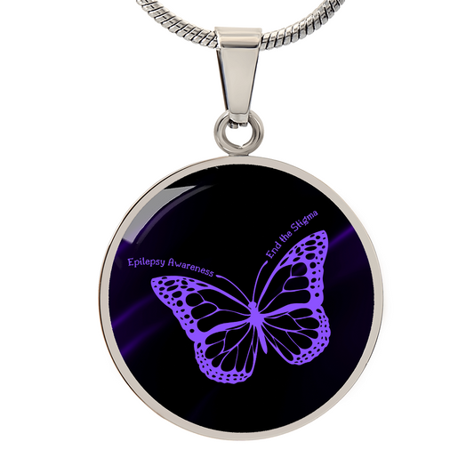 Epilepsy Butterfly Necklace ShineOn Fulfillment