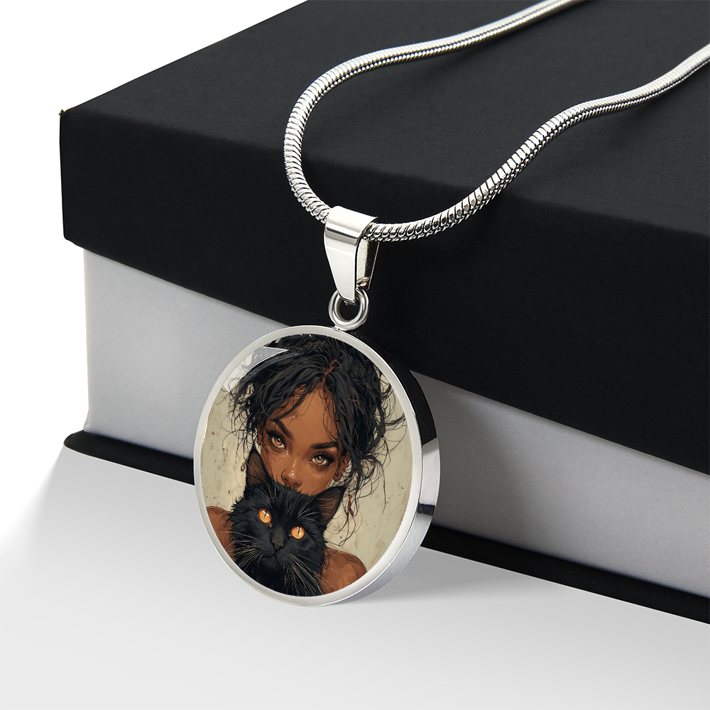 Beautiful Cat Lady Pendant Necklace