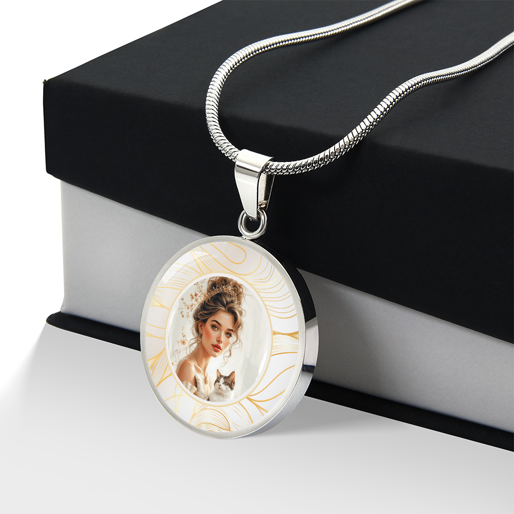 Beautiful Cat Lady Pendant Necklace