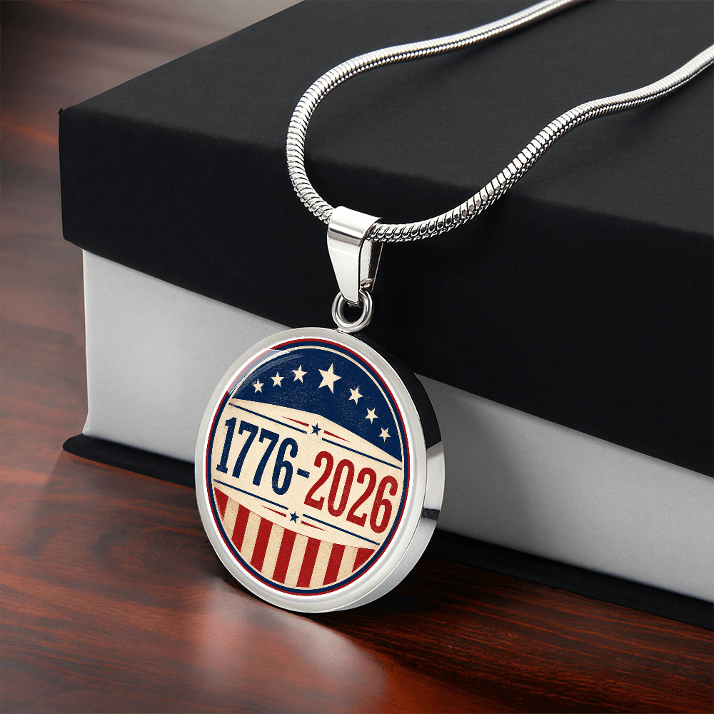 1776–2026 Patriotic Necklace | America 250 Americana Pendant