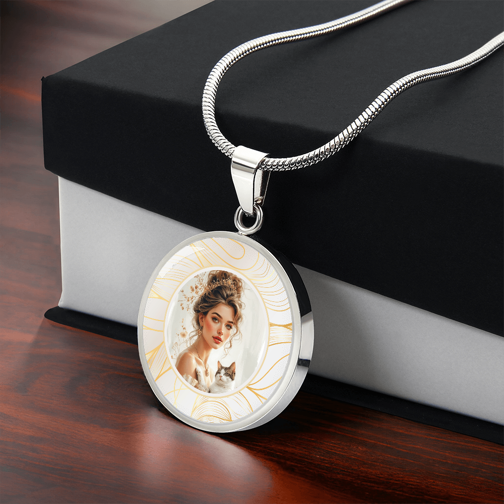 Beautiful Cat Lady Pendant Necklace