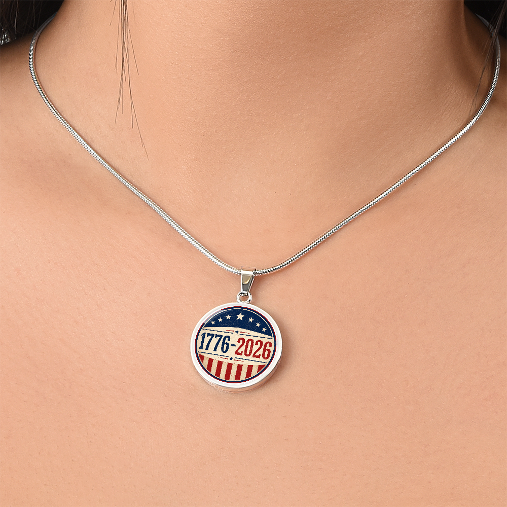 1776–2026 Patriotic Necklace | America 250 Americana Pendant