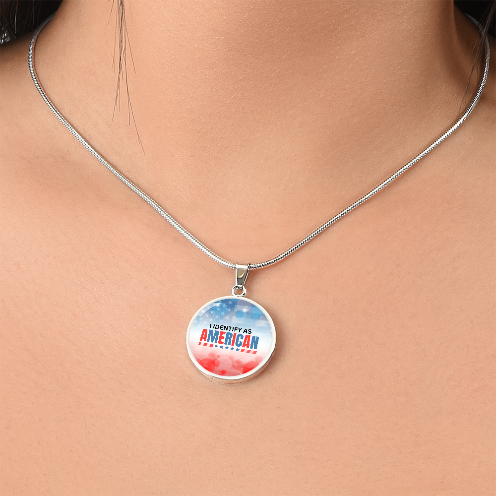 I Identify as American Necklace ShineOn Fulfillment