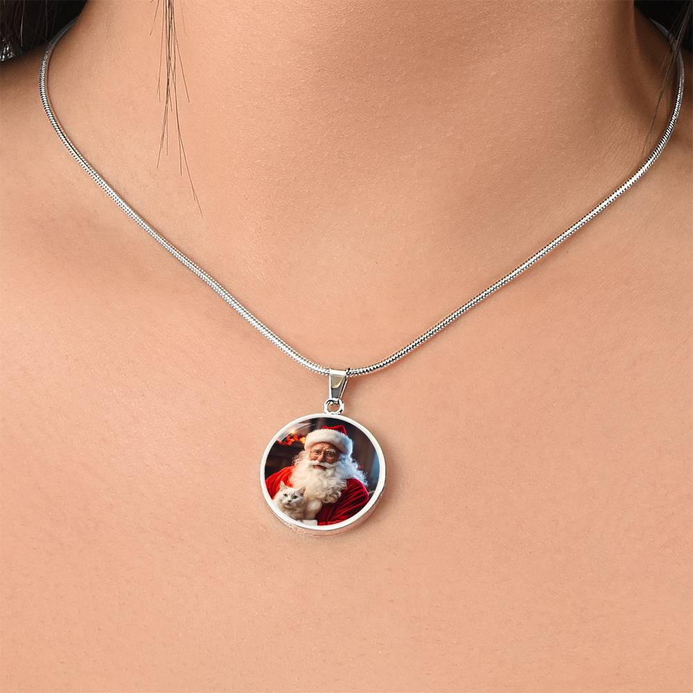 Santa Claus' Cat Necklace