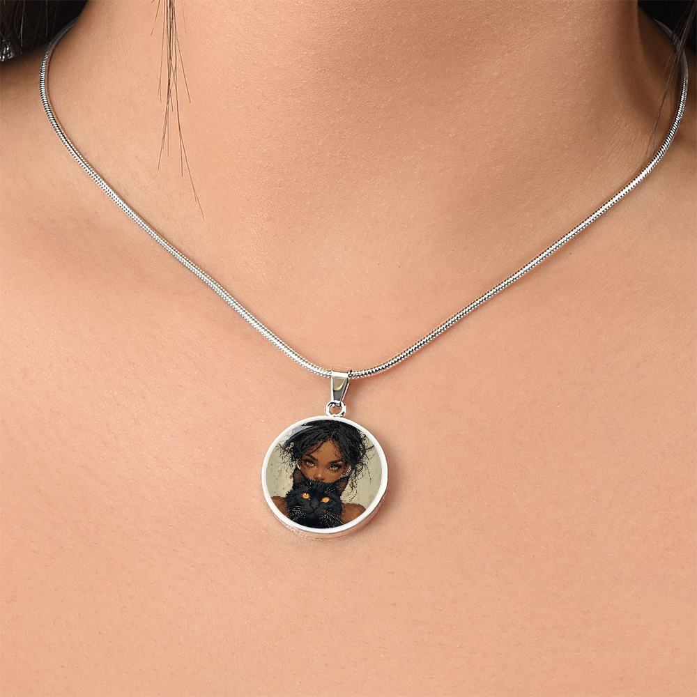 Beautiful Cat Lady Pendant Necklace