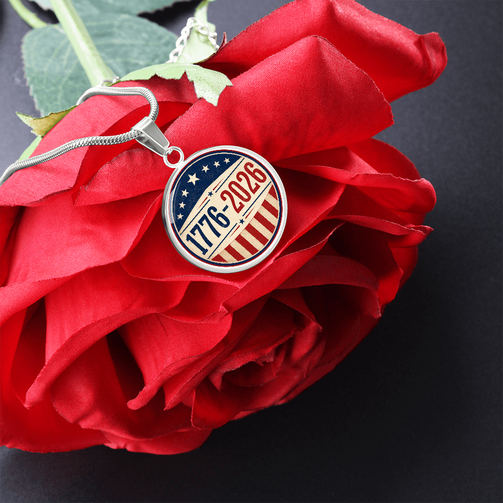 1776–2026 Patriotic Necklace | America 250 Americana Pendant