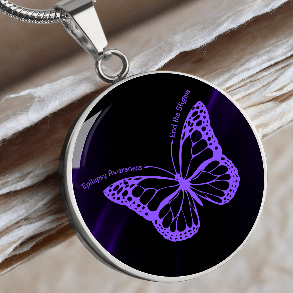 Epilepsy Butterfly Necklace ShineOn Fulfillment