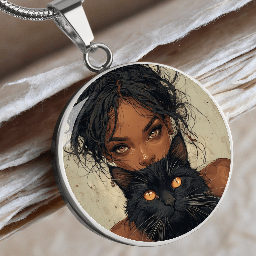 Beautiful Cat Lady Pendant Necklace