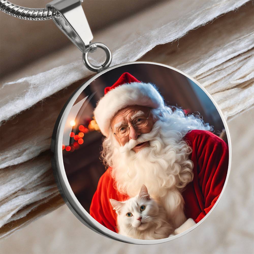 Santa Claus' Cat Necklace