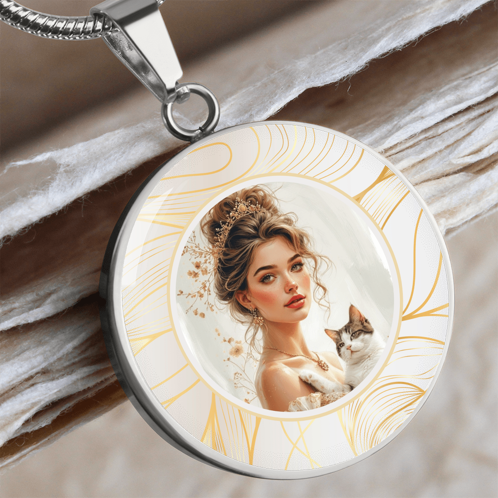 Beautiful Cat Lady Pendant Necklace