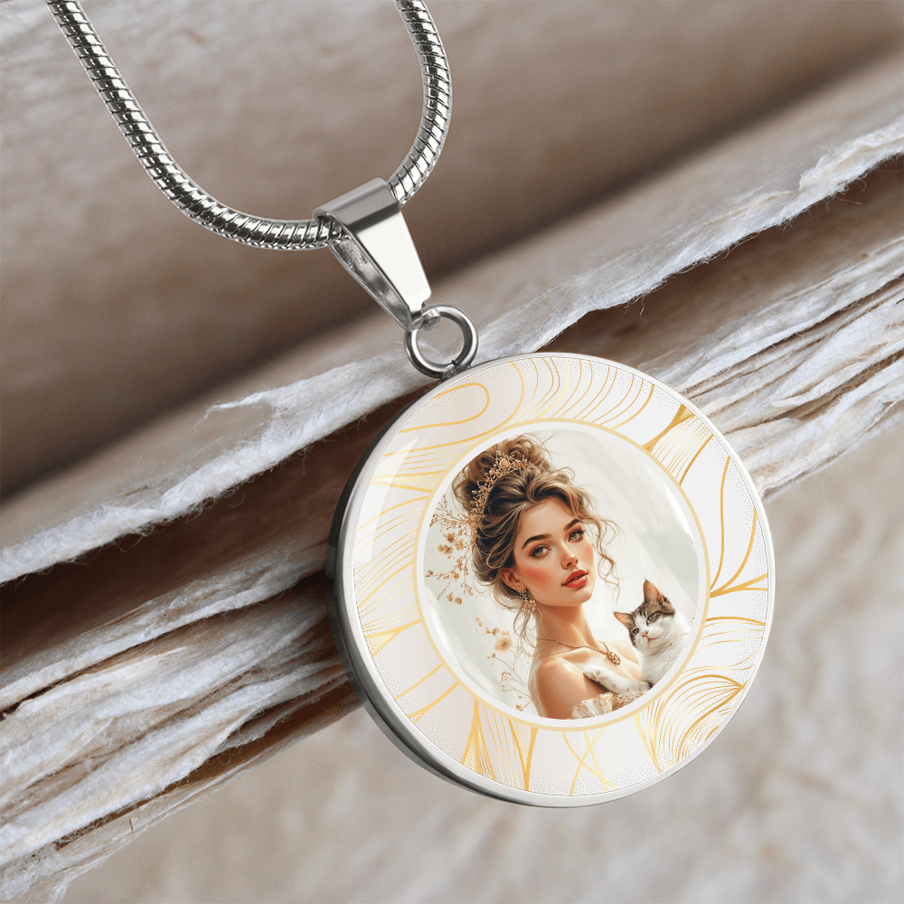 Beautiful Cat Lady Pendant Necklace