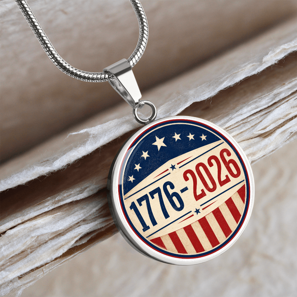 1776–2026 Patriotic Necklace | America 250 Americana Pendant