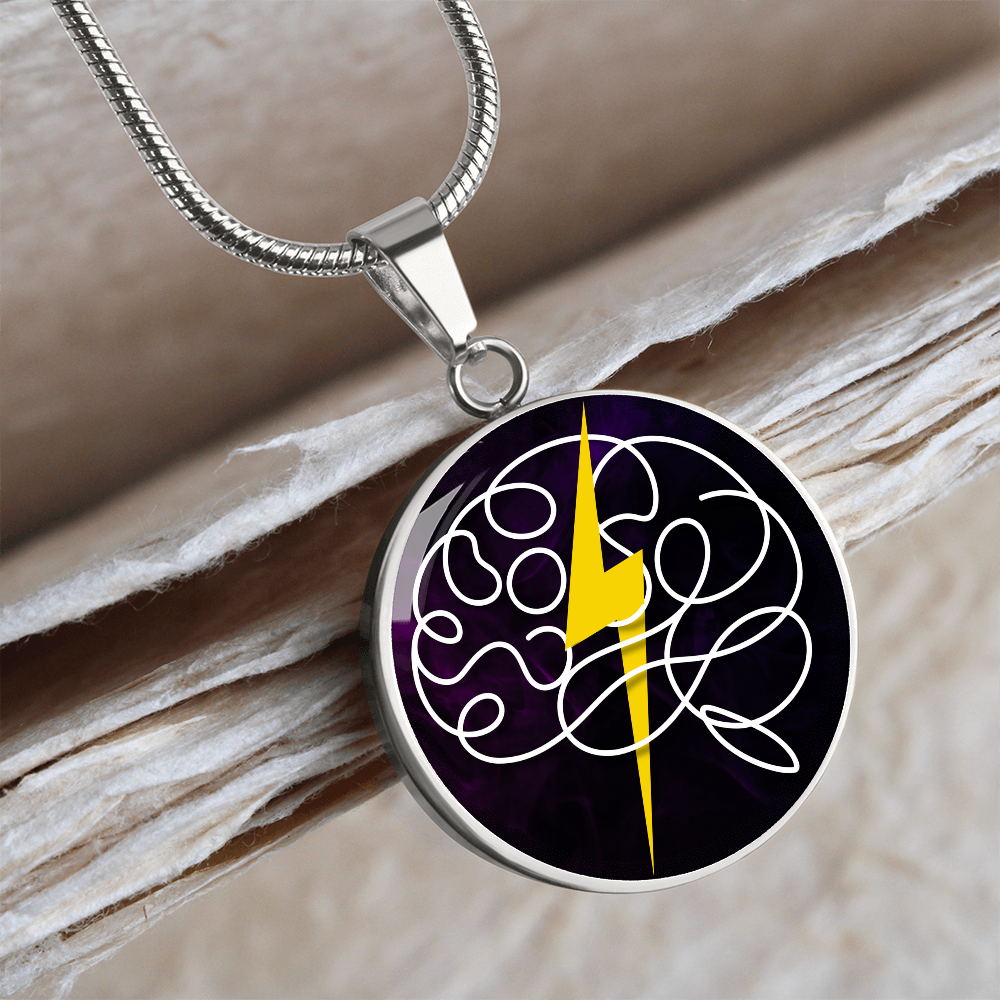 Electric Mind Brain Lightning Necklace