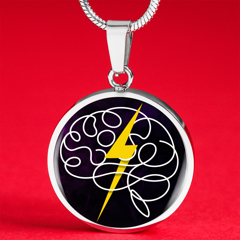 Electric Mind Brain Lightning Necklace