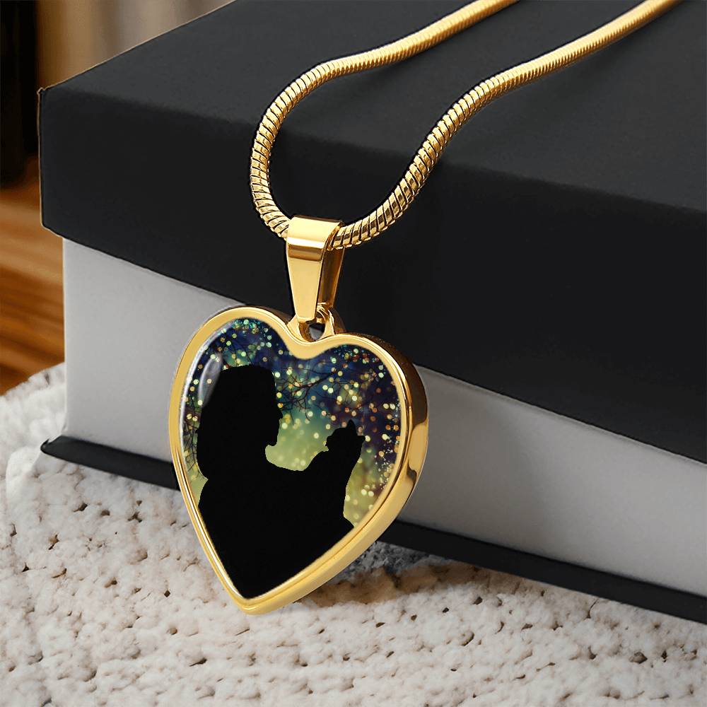 Cat Lady Christmas Love Necklace
