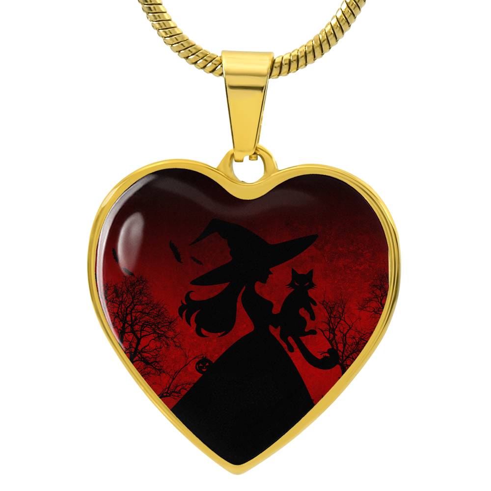 Halloween Cat Lady Love Necklace