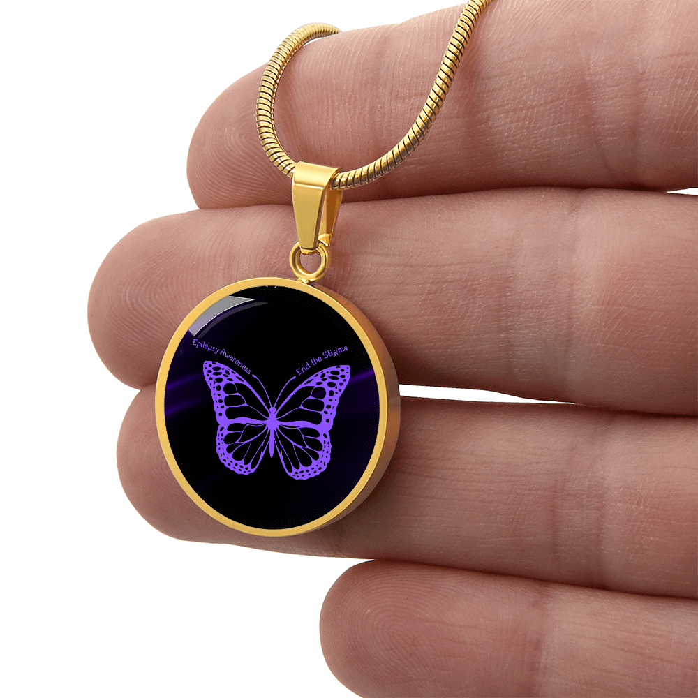 Epilepsy Butterfly Necklace ShineOn Fulfillment