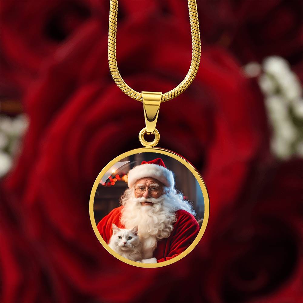Santa Claus' Cat Necklace