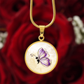 Semicolon Butterfly Necklace – Suicide Prevention Awareness & Hope Pendant