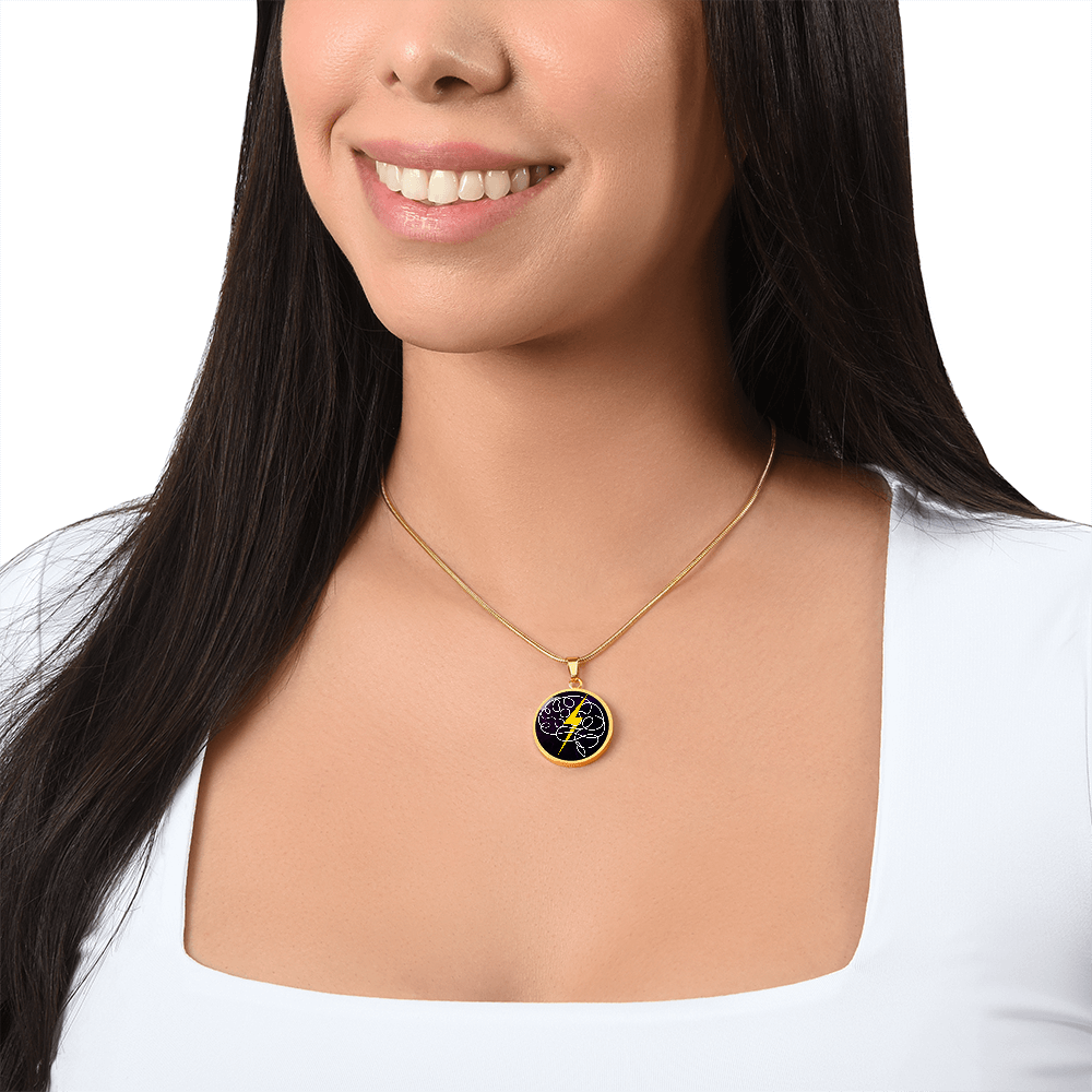 Electric Mind Brain Lightning Necklace