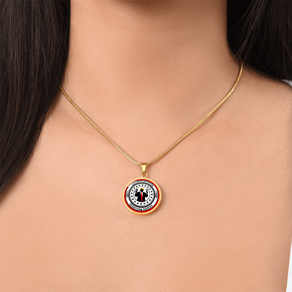 Six Seven Circle Necklace – Political Parody Statement Jewelry