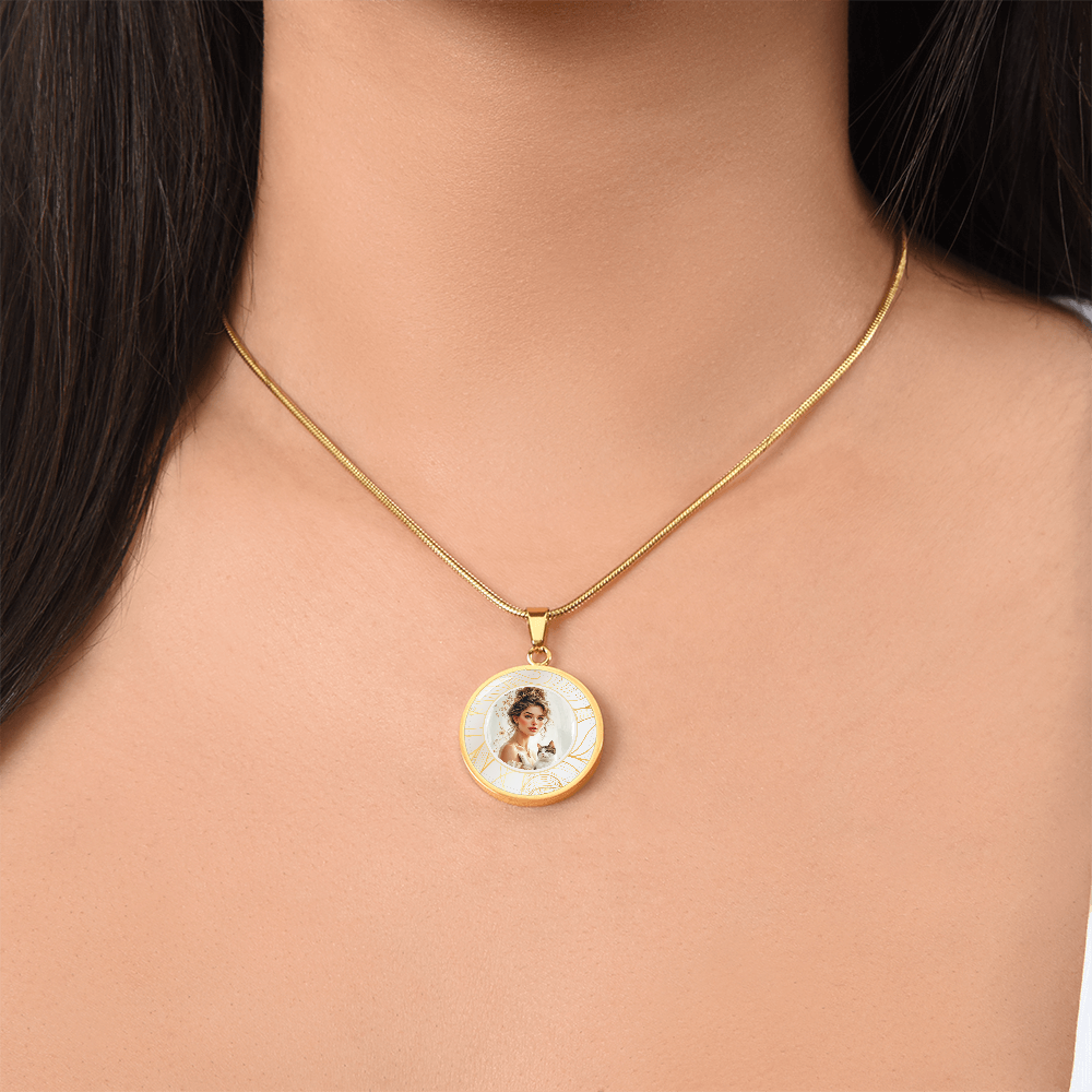 Beautiful Cat Lady Pendant Necklace