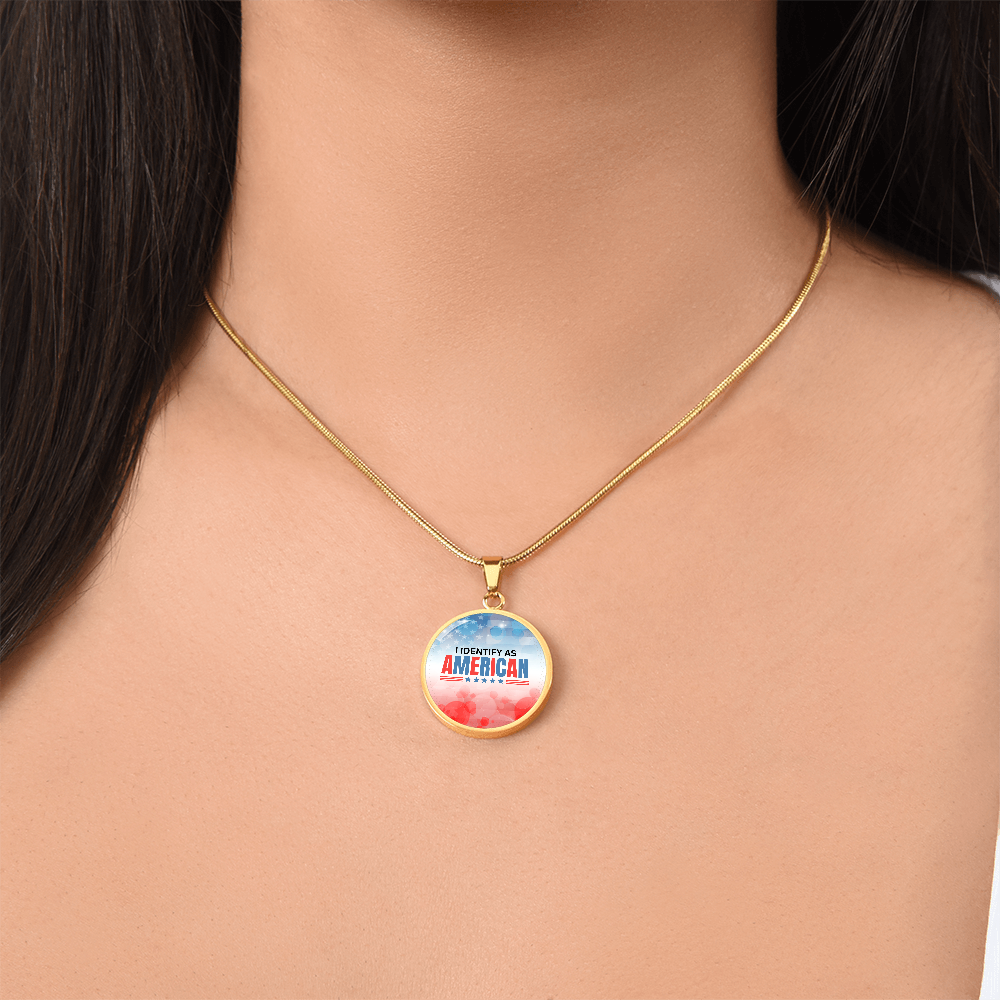 I Identify as American Necklace ShineOn Fulfillment