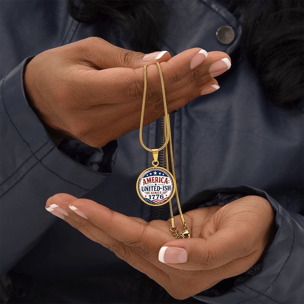 America: United-Ish Since 1776 Necklace | Patriotic Americana Pendant