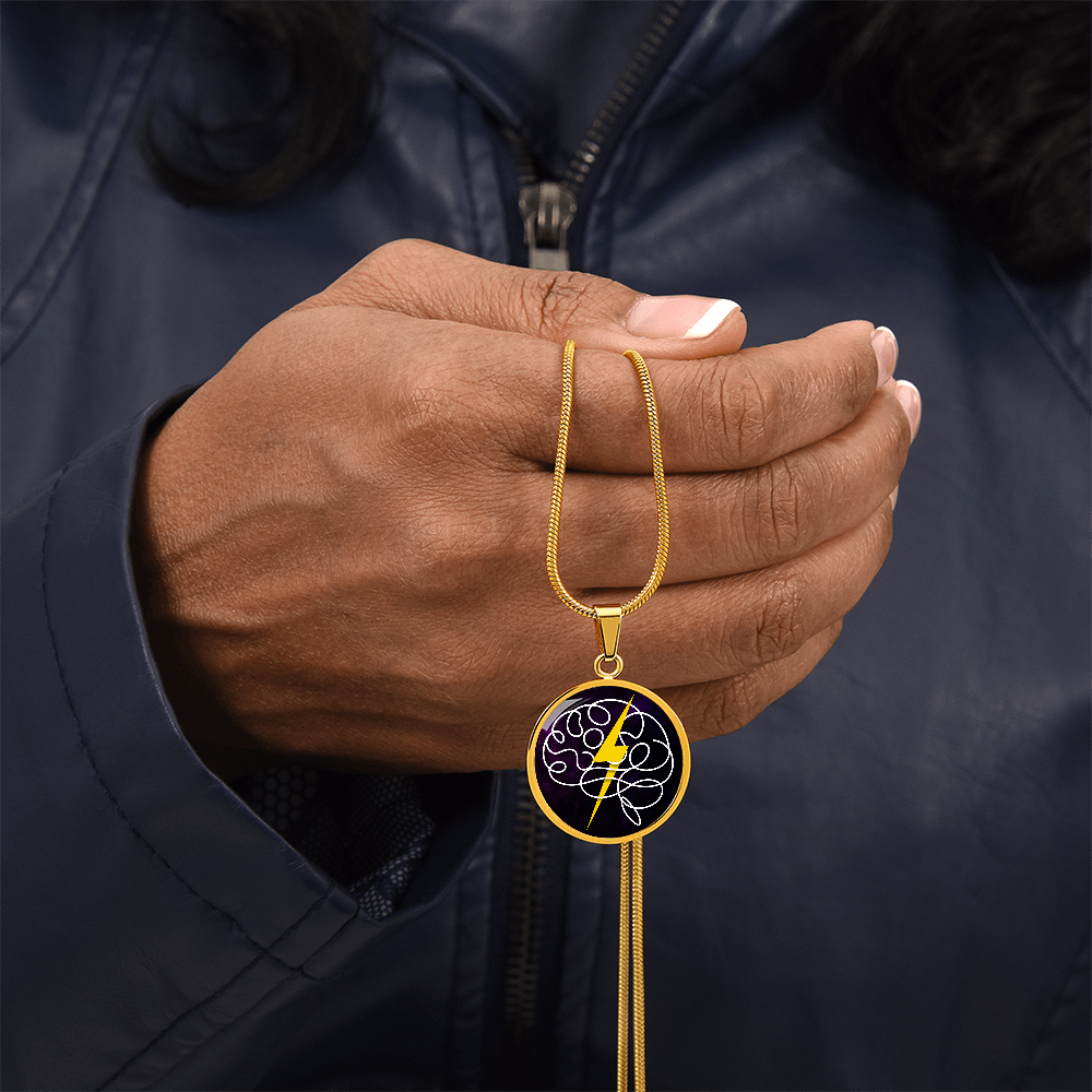 Electric Mind Brain Lightning Necklace