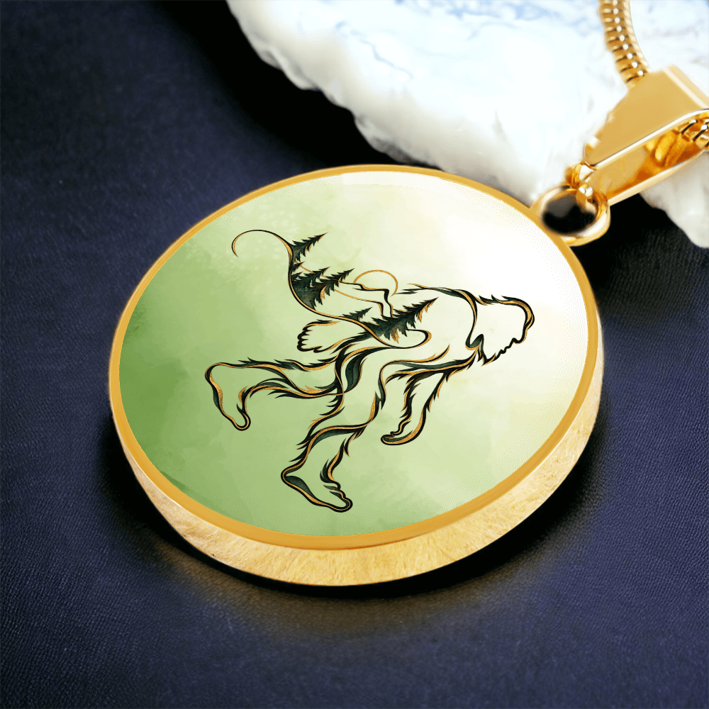 Bigfoot Forest Necklace – Artistic Sasquatch Woodland Pendant