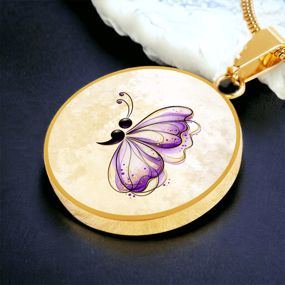 Semicolon Butterfly Necklace – Suicide Prevention Awareness & Hope Pendant