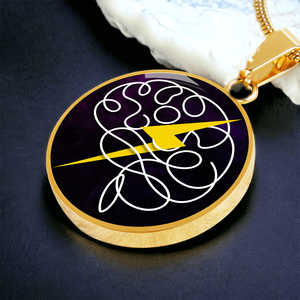 Electric Mind Brain Lightning Necklace