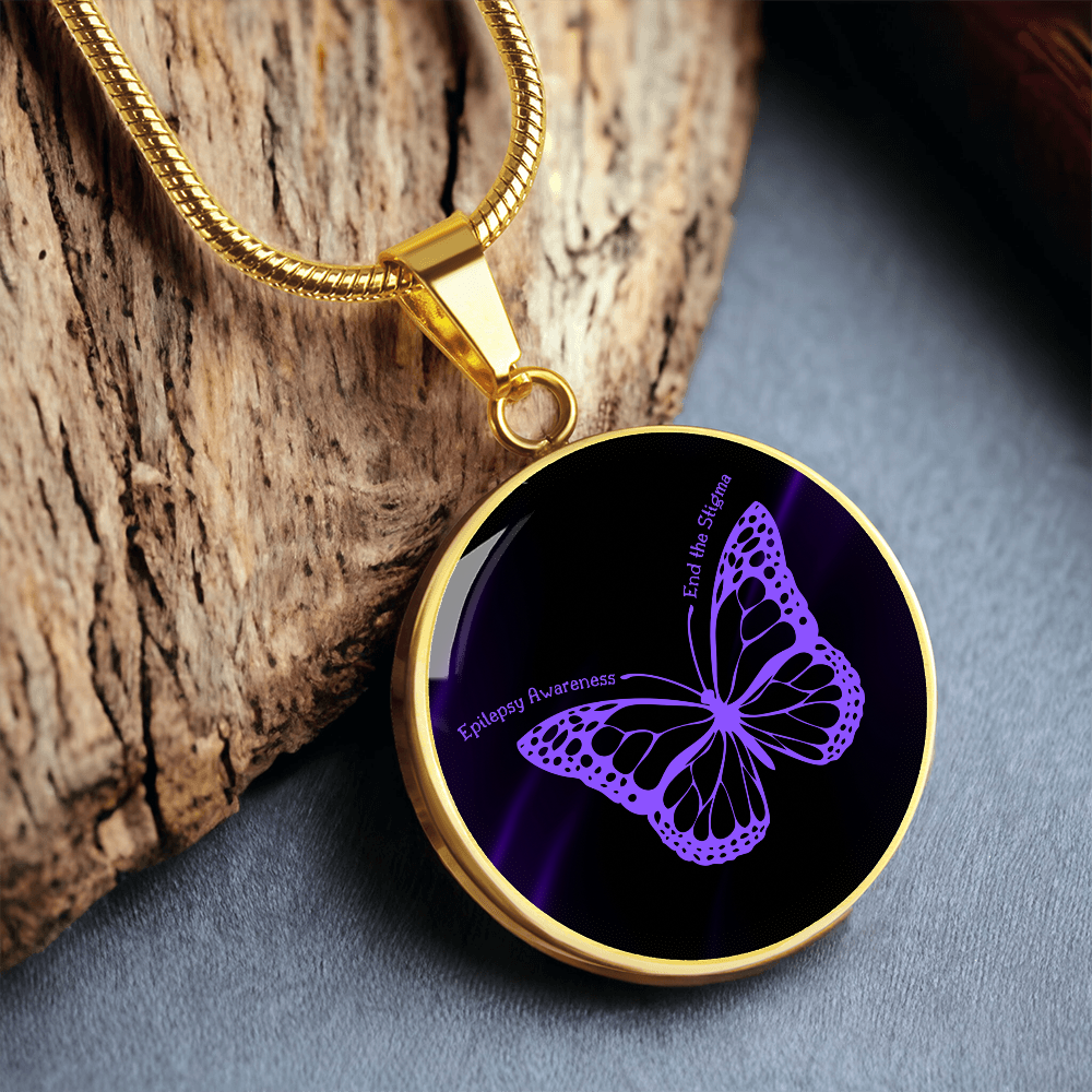Epilepsy Butterfly Necklace ShineOn Fulfillment