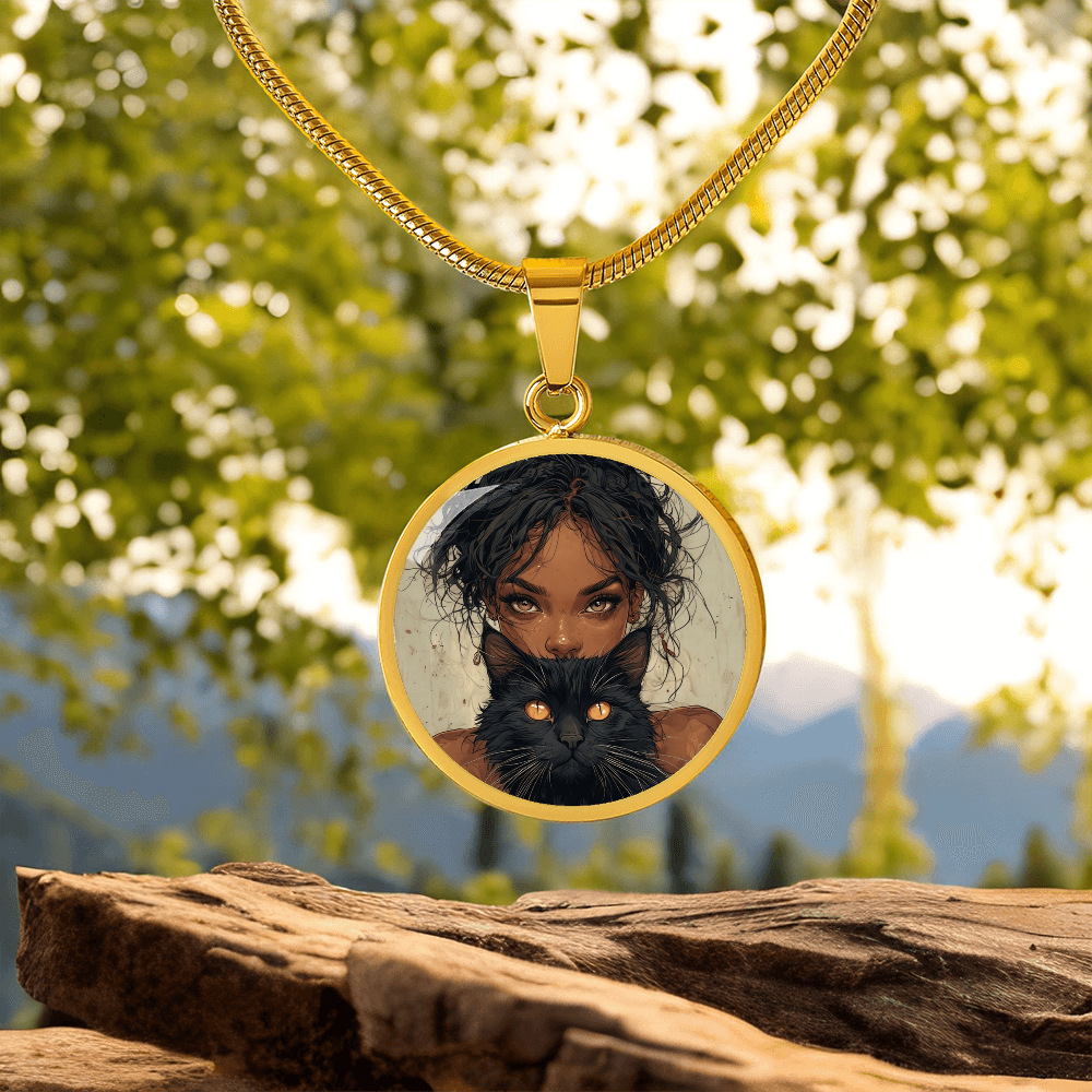 Beautiful Cat Lady Pendant Necklace