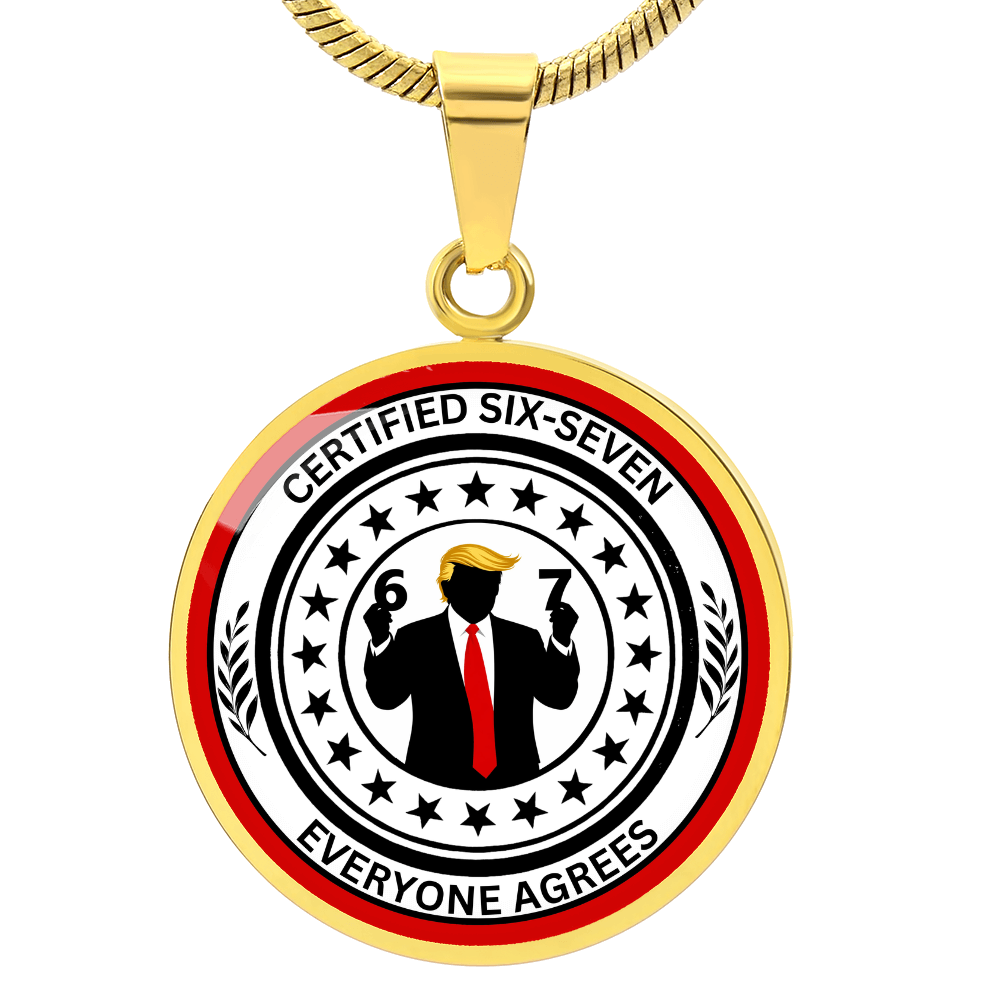 Six Seven Circle Necklace – Political Parody Statement Jewelry