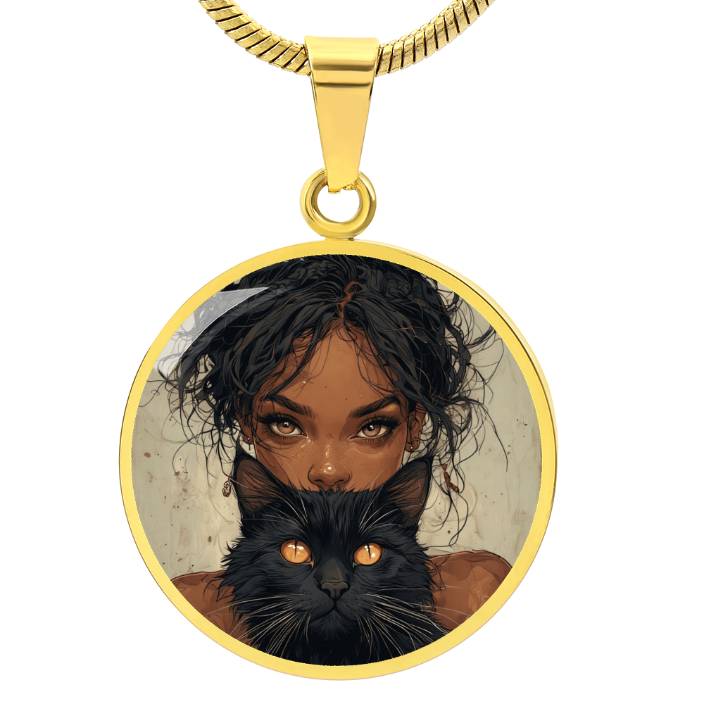 Beautiful Cat Lady Pendant Necklace