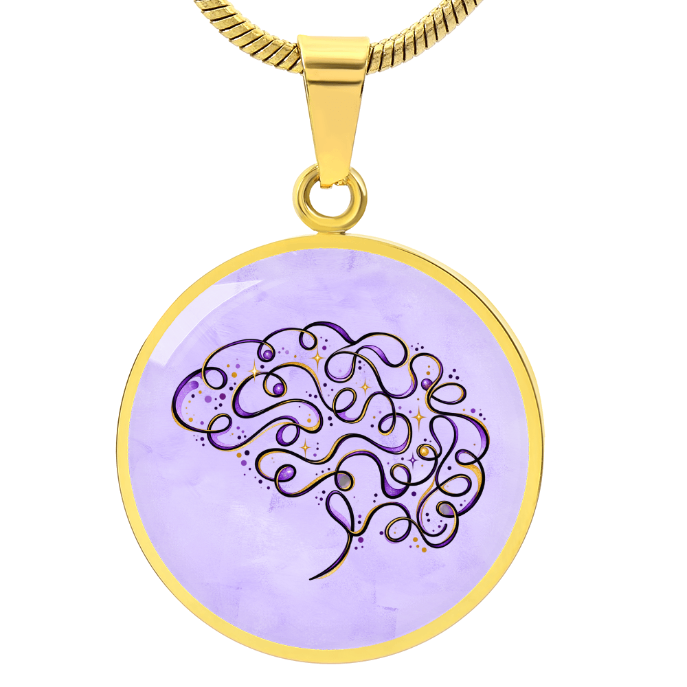 Beautifully Miswired Abstract Brain Necklace | Epilepsy Awareness Jewelry
