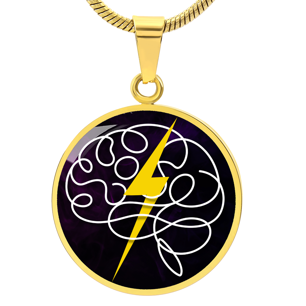 Electric Mind Brain Lightning Necklace