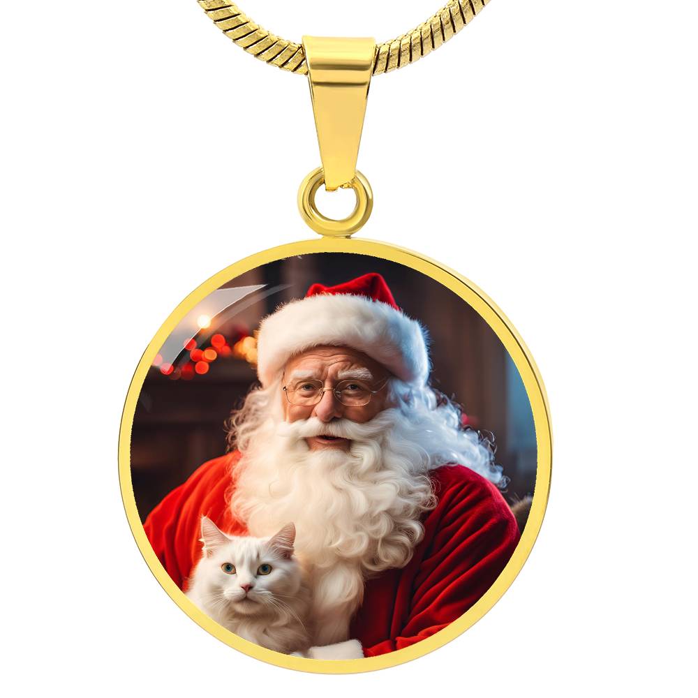 Santa Claus' Cat Necklace