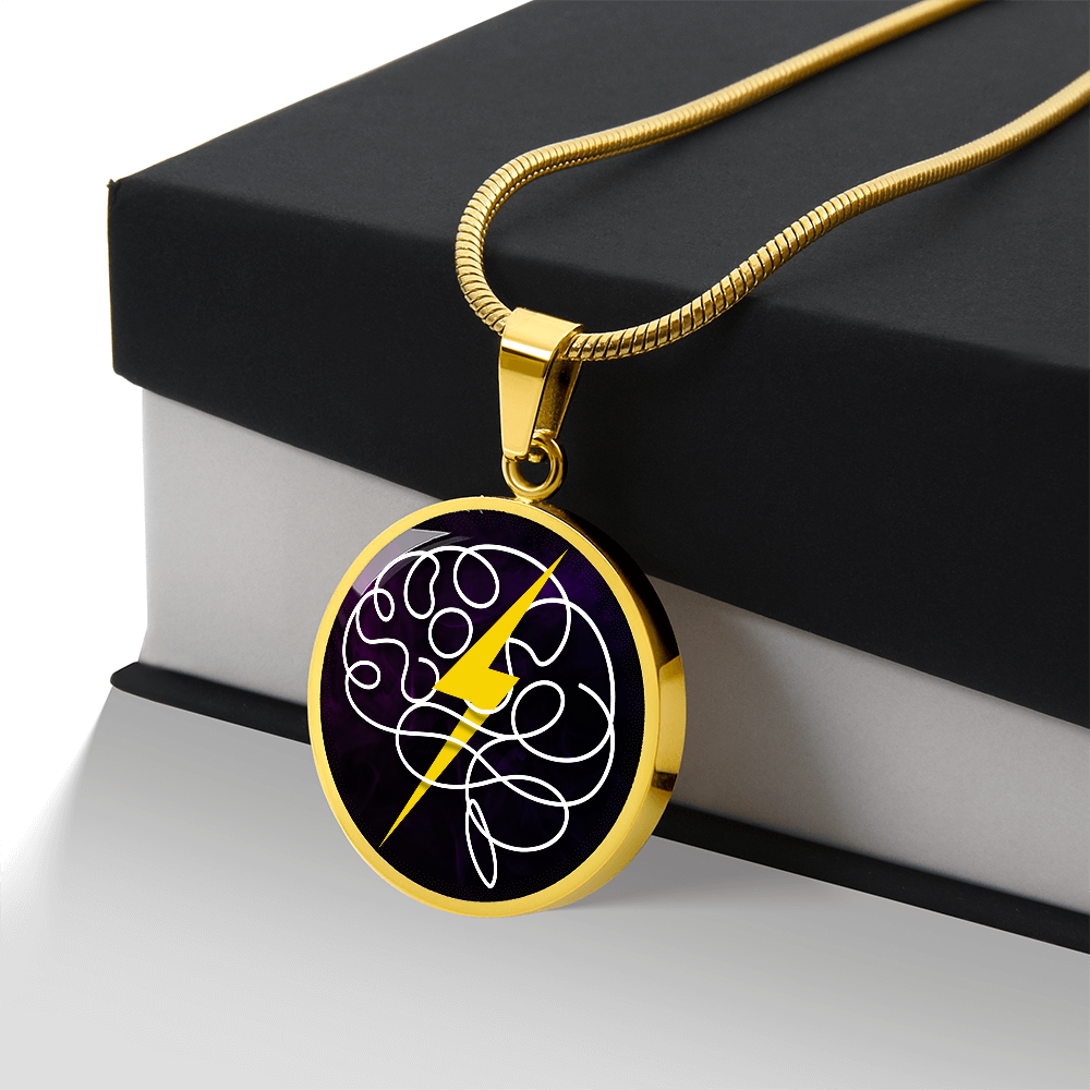 Electric Mind Brain Lightning Necklace