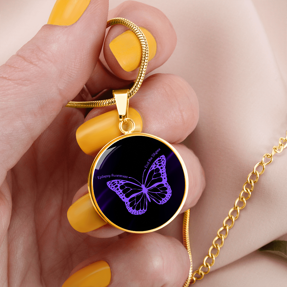Epilepsy Butterfly Necklace ShineOn Fulfillment