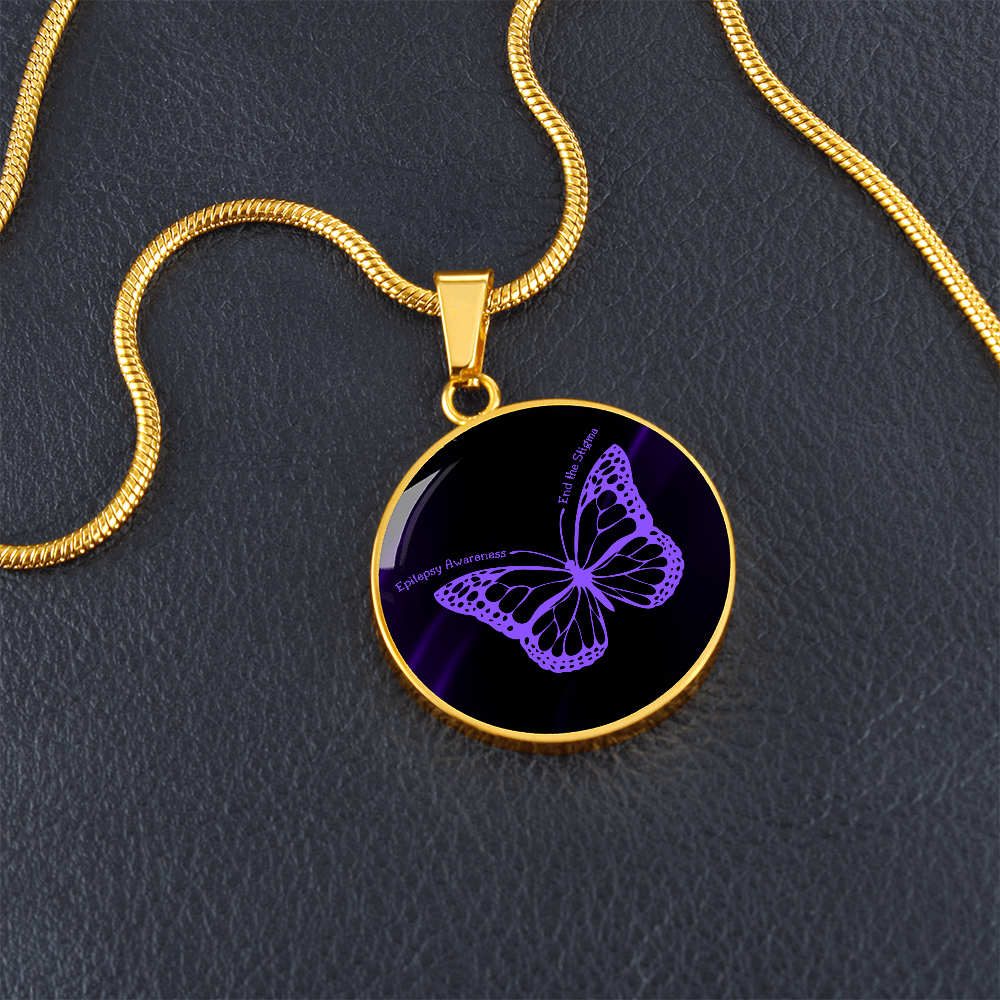 Epilepsy Butterfly Necklace ShineOn Fulfillment